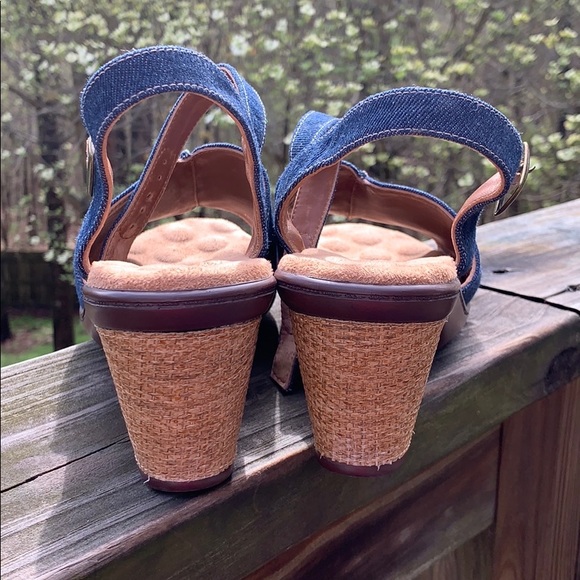 Denim wedge sandals - Picture 3 of 7